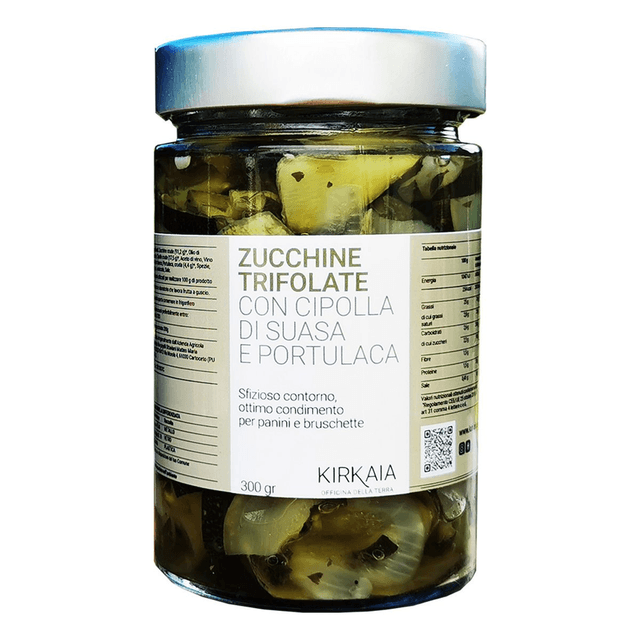 Zucchine trifolate e cipolla sott&#039;olio, al timo - marinate a freddo 300g